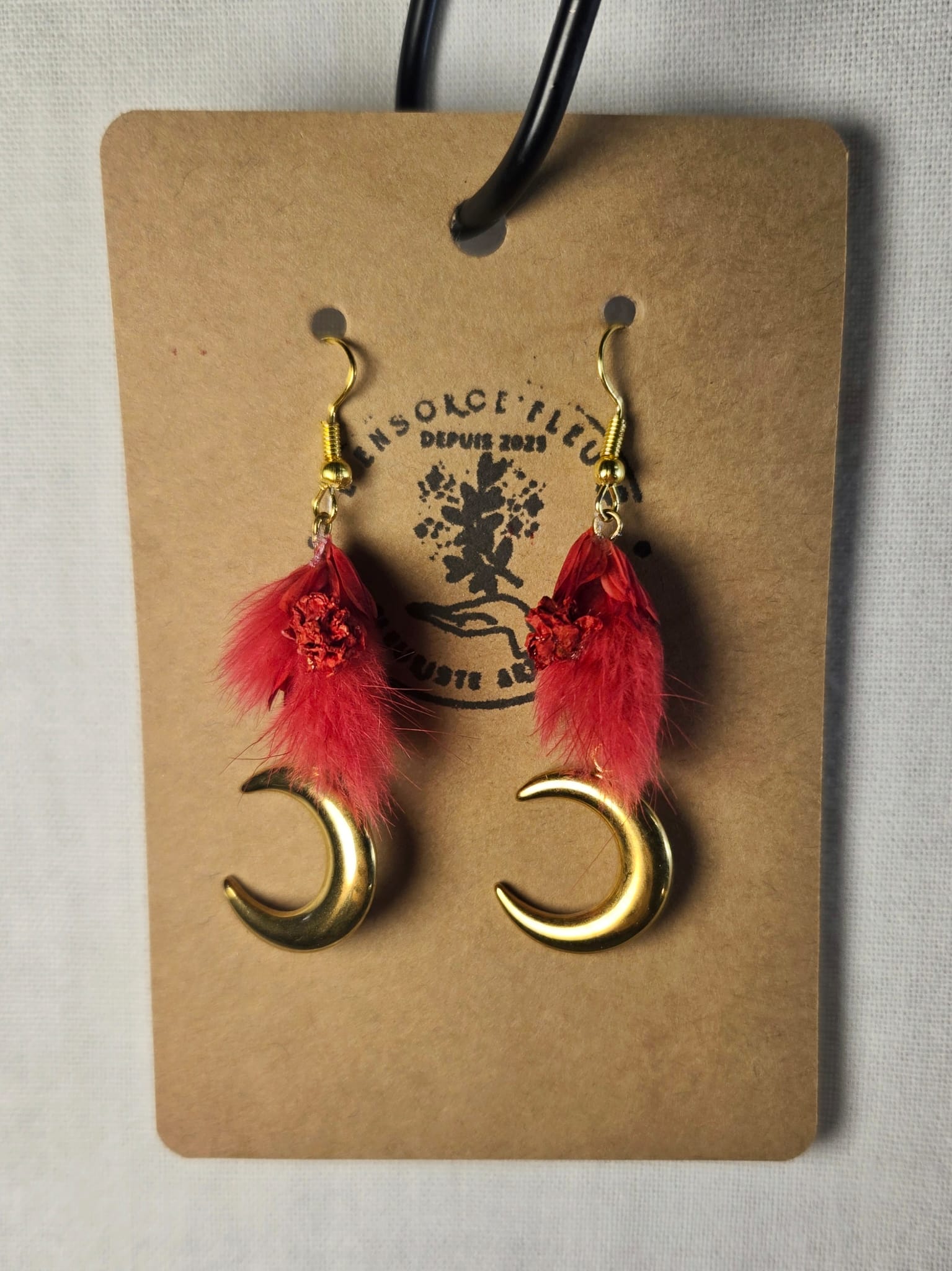 Boucles d'oreilles dorées en acier inoxydable