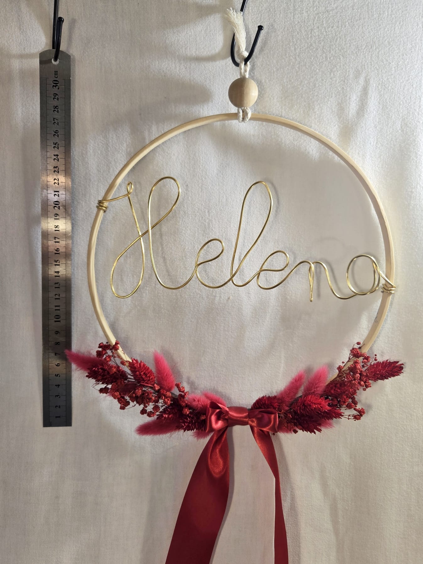 Cercle fleuri personnalisable (25.5cm)