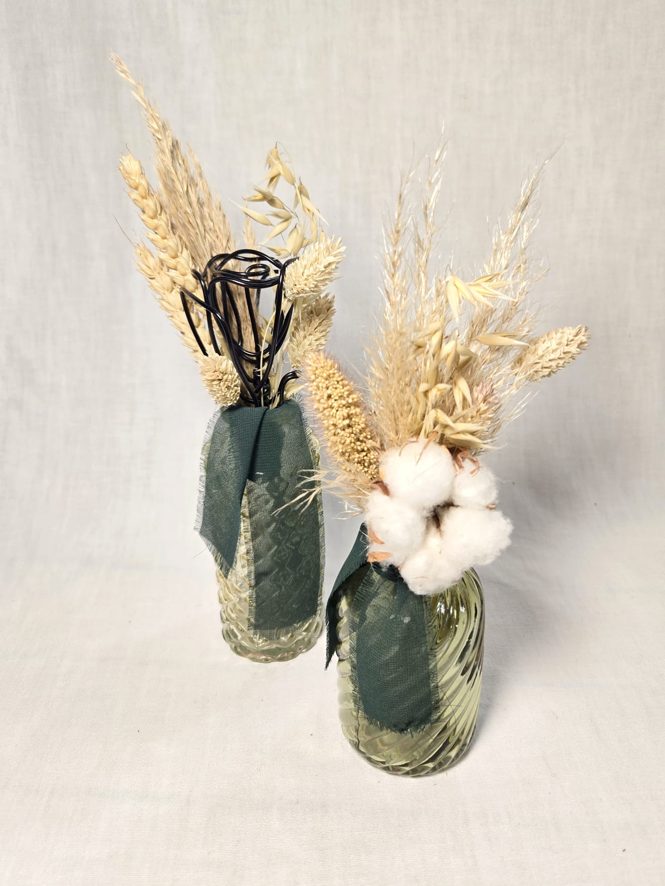 Duo de fioles fleuries