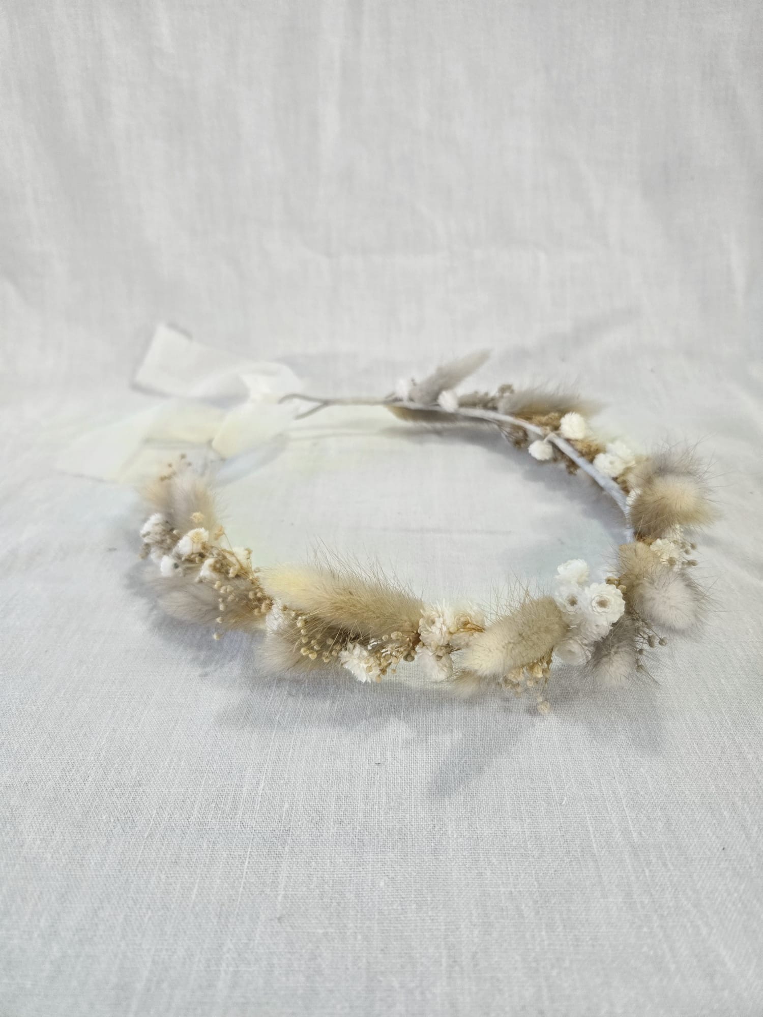 Couronne de tête en fleurs séchées