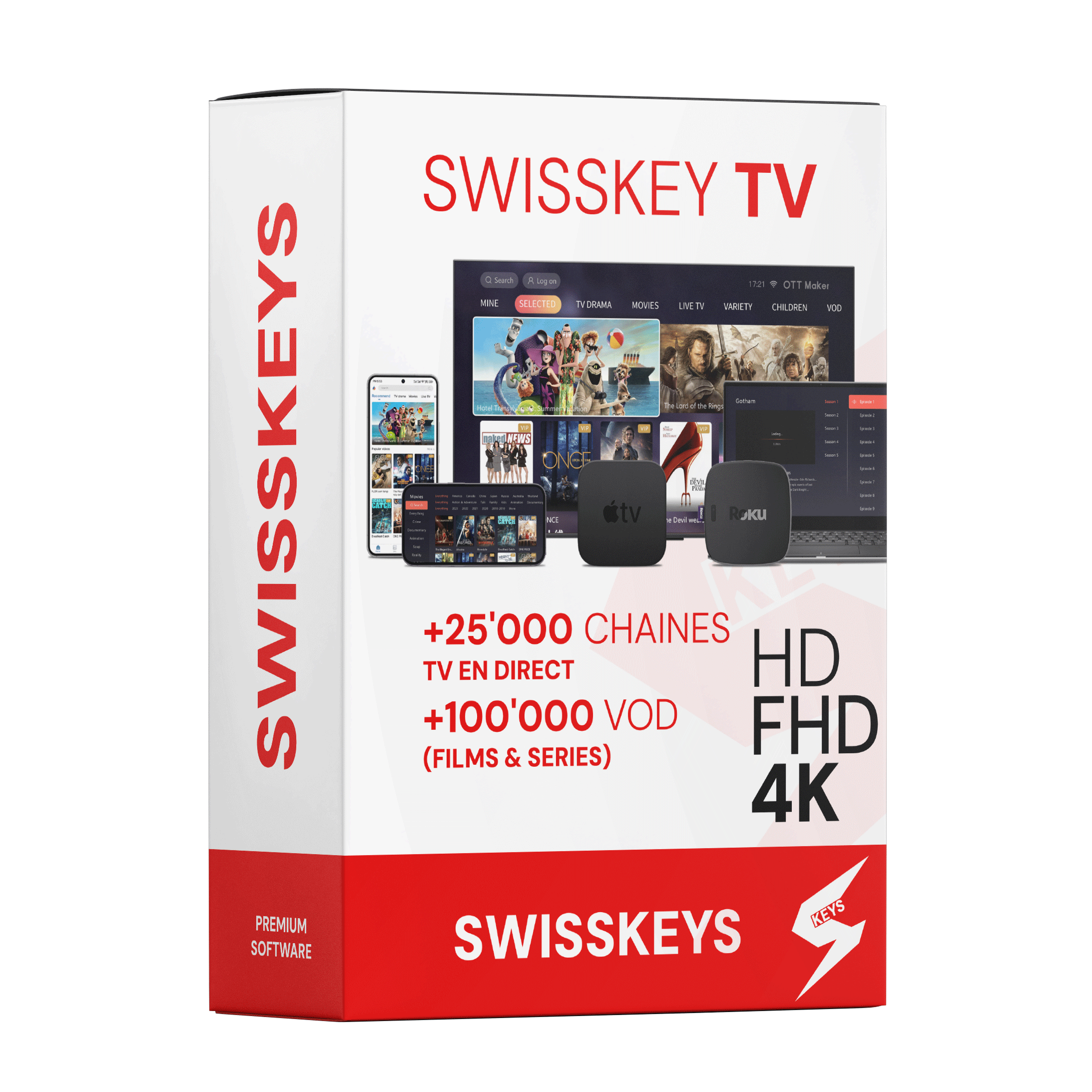SwissKey IP - TV + Films & Séries (HD/FHD/4K)