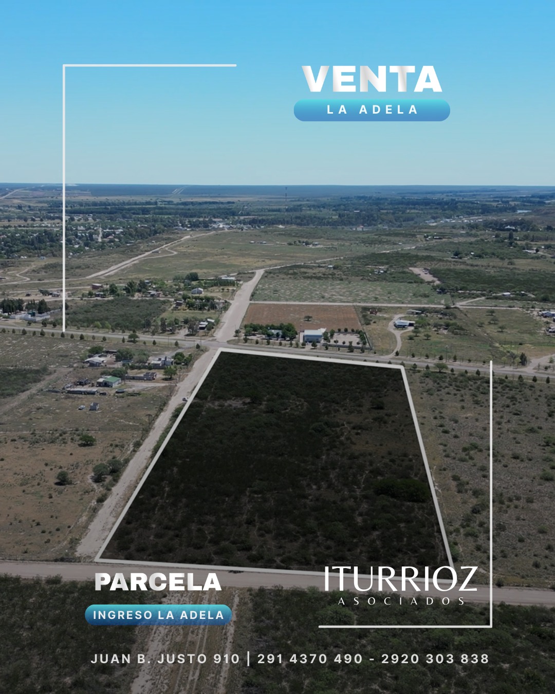 Parcela 4 Ha | Ingreso a La Adela, La Pampa