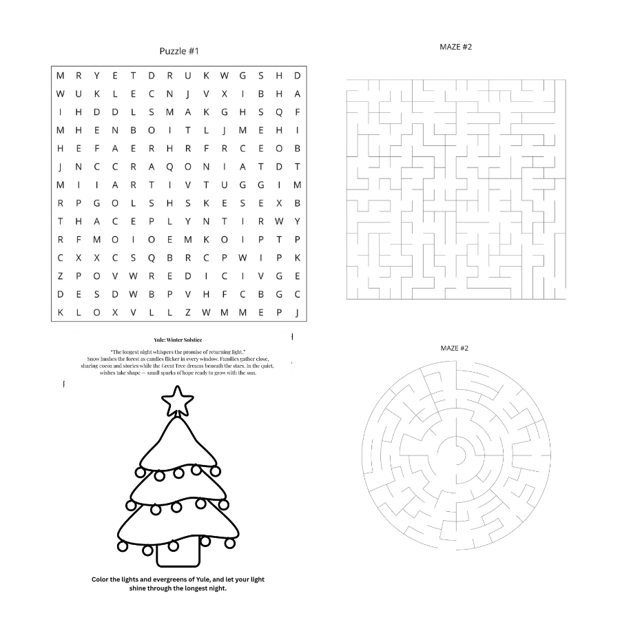 Junie Fern's Puzzles, Word Search, & Coloring Fun Book