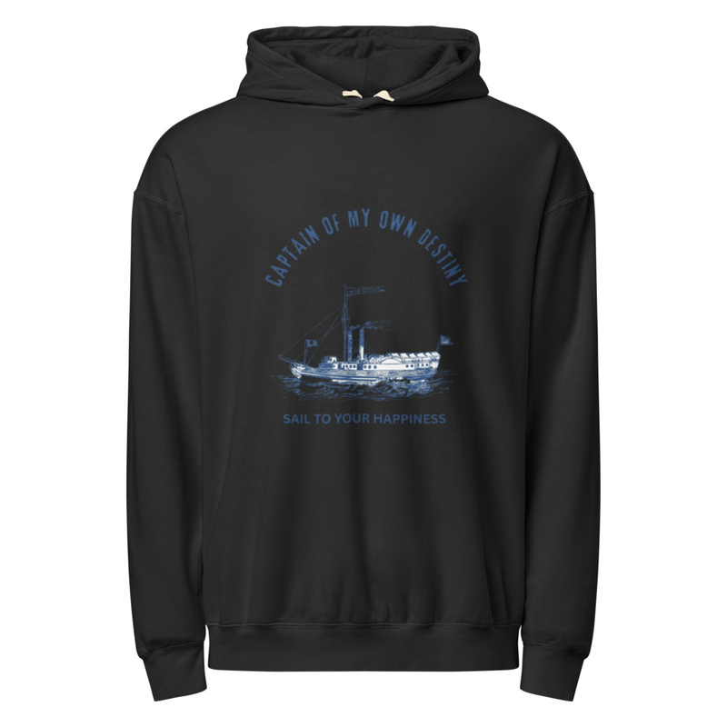 Unisex garment-dyed lightweight hoodie