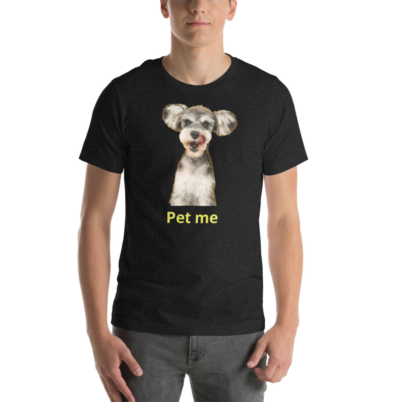 Let your love for animals speak loud and clear with our “PET ME” Unisex Staple T-Shirt