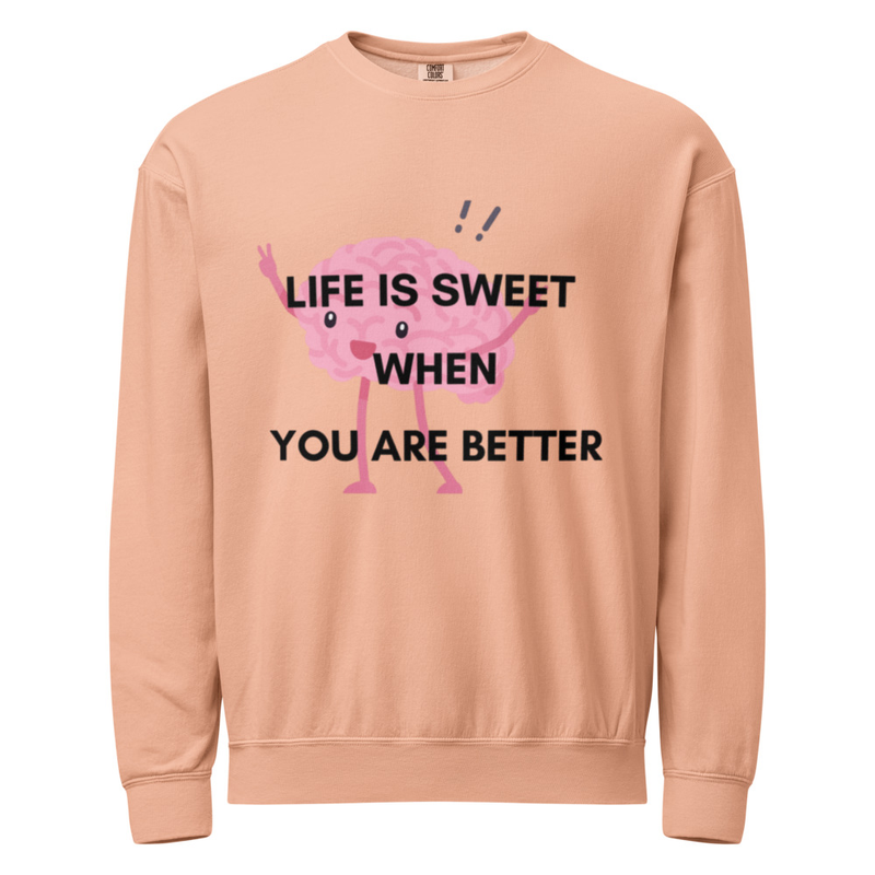 Unisex LIFE IS SWEET Fleece Crewneck Sweatshirt