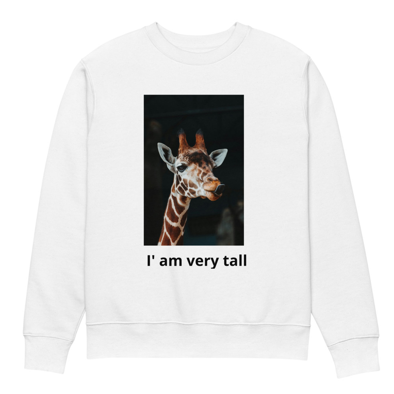 The Cozy Giraffe Hug: Your New Favorite Sweatshirt. This sweatshirt features a charming giraffe design that's sure to bring a smile to your face. 