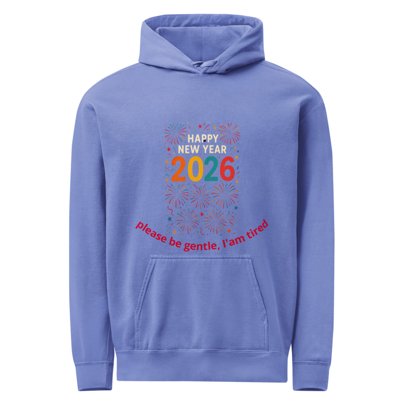 HAPPY NEW YEAR 2026 – Unisex Garment-Dyed Hoodie