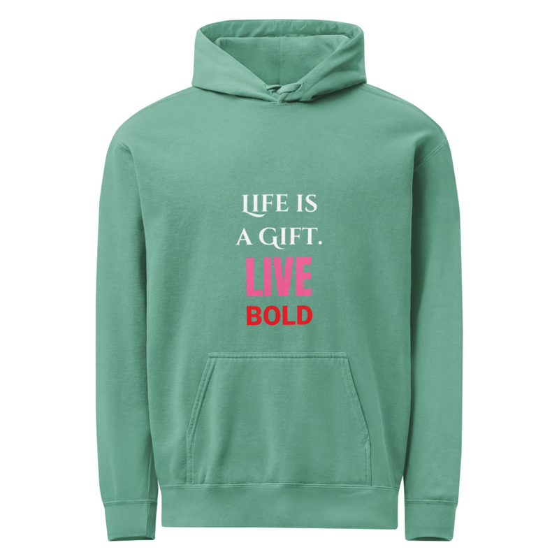 Unisex Garment-dyed LIFE IS A GIFT Hoodie