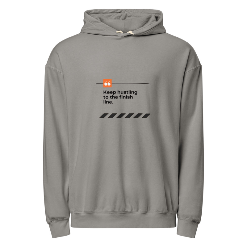 Unisex Garment-dyed KEEP HUSTLING Lightweight Hoodie