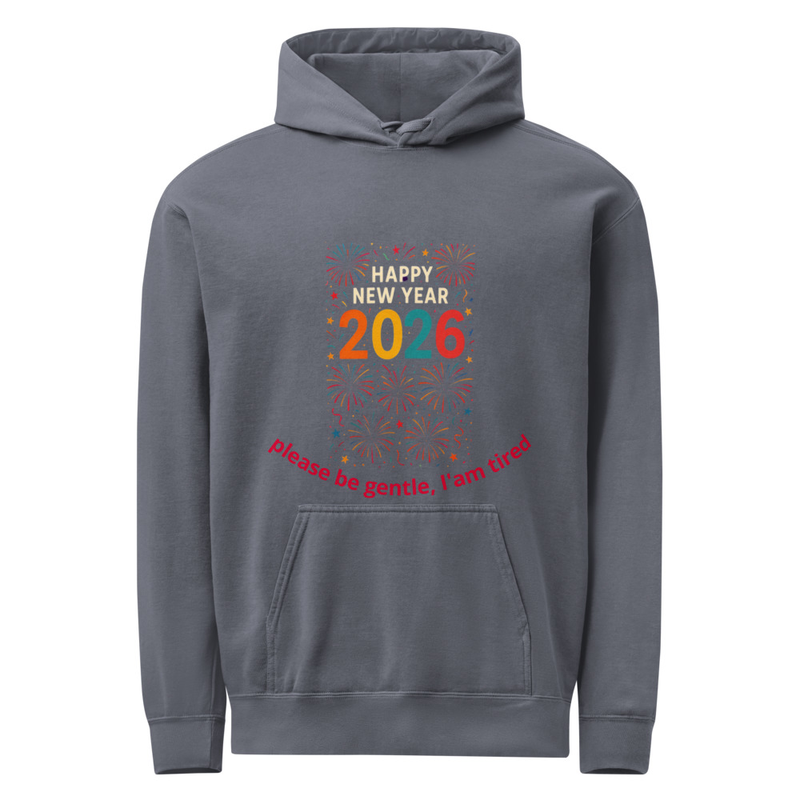 HAPPY NEW YEAR 2026 – Unisex Garment-Dyed Hoodie