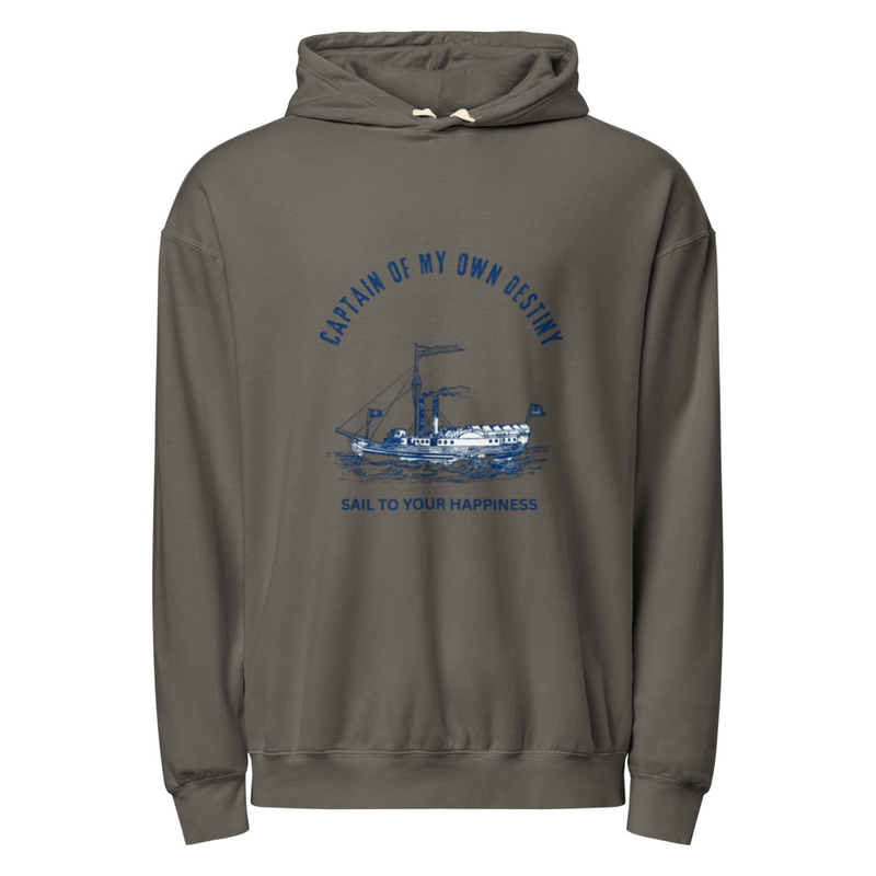 Unisex garment-dyed lightweight hoodie