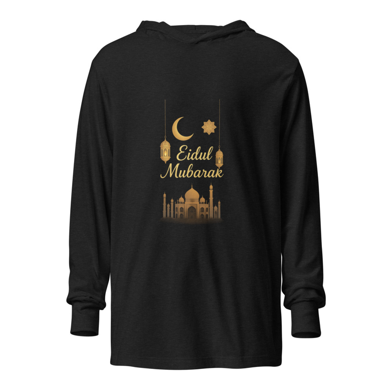 EIDUL MUBARAK – Unisex Hooded Long Sleeve Tee