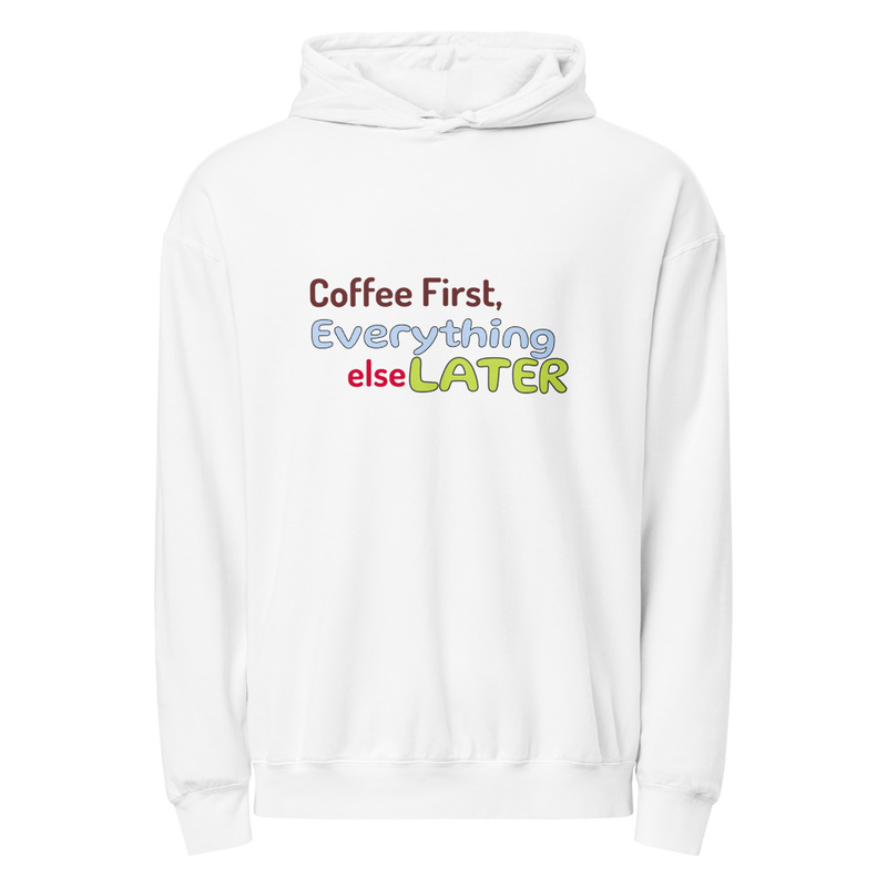 Unisex garment ALL WHITE lightweight hoodie