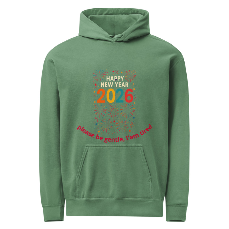 HAPPY NEW YEAR 2026 – Unisex Garment-Dyed Hoodie