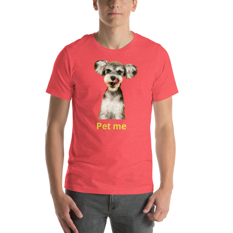 Let your love for animals speak loud and clear with our “PET ME” Unisex Staple T-Shirt