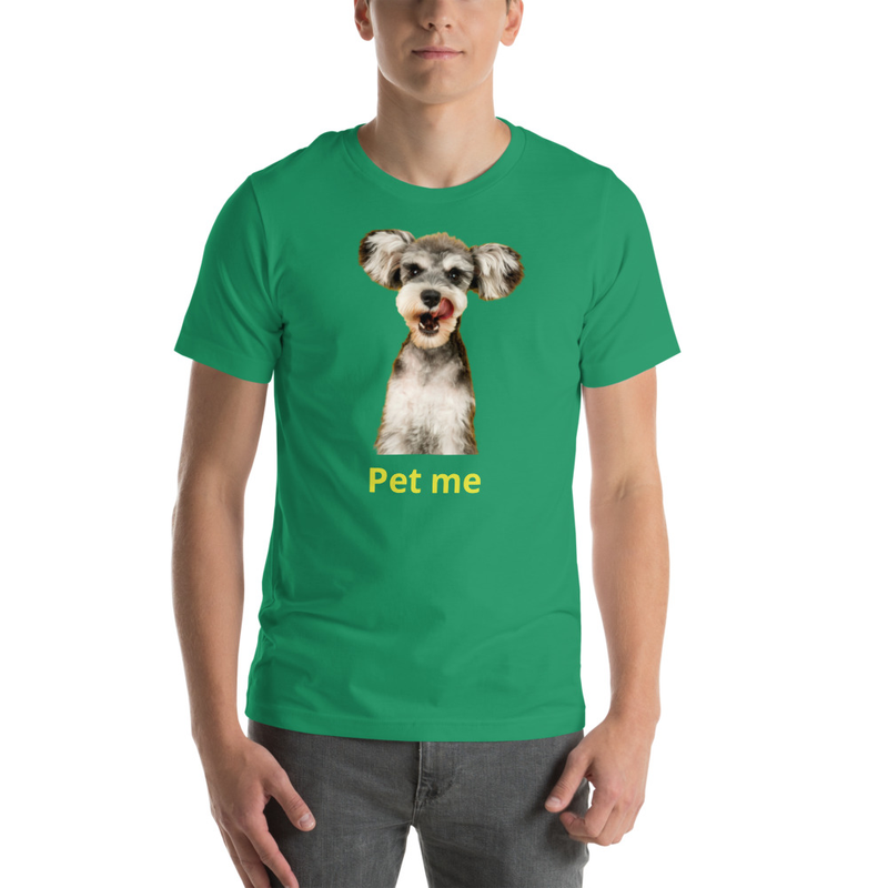 Let your love for animals speak loud and clear with our “PET ME” Unisex Staple T-Shirt