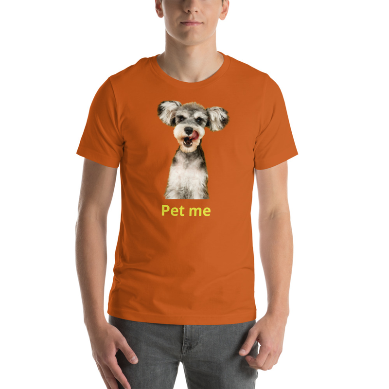 Let your love for animals speak loud and clear with our “PET ME” Unisex Staple T-Shirt