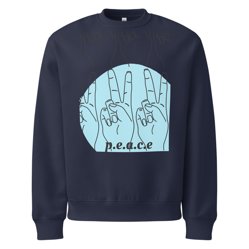 PEACE Heavyweight Sweatshirt: Built to Last, Designed for Life. Experience the signature quality of PEACE with our original heavyweight sweatshirt. 