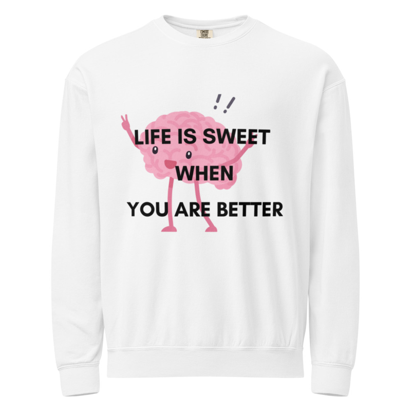 Unisex LIFE IS SWEET Fleece Crewneck Sweatshirt