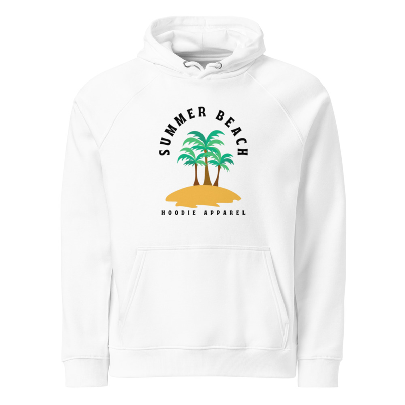 Unisex SUMMER BEACH eco raglan hoodie