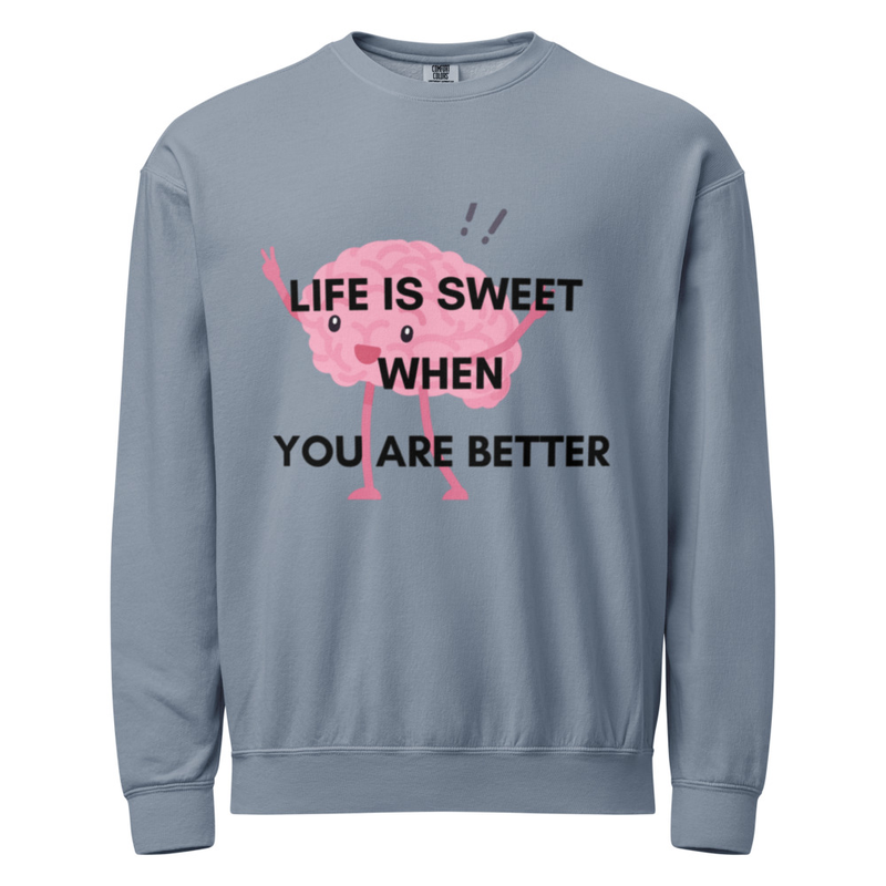 Unisex LIFE IS SWEET Fleece Crewneck Sweatshirt