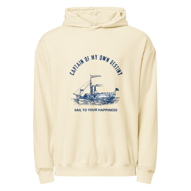 Unisex garment-dyed lightweight hoodie