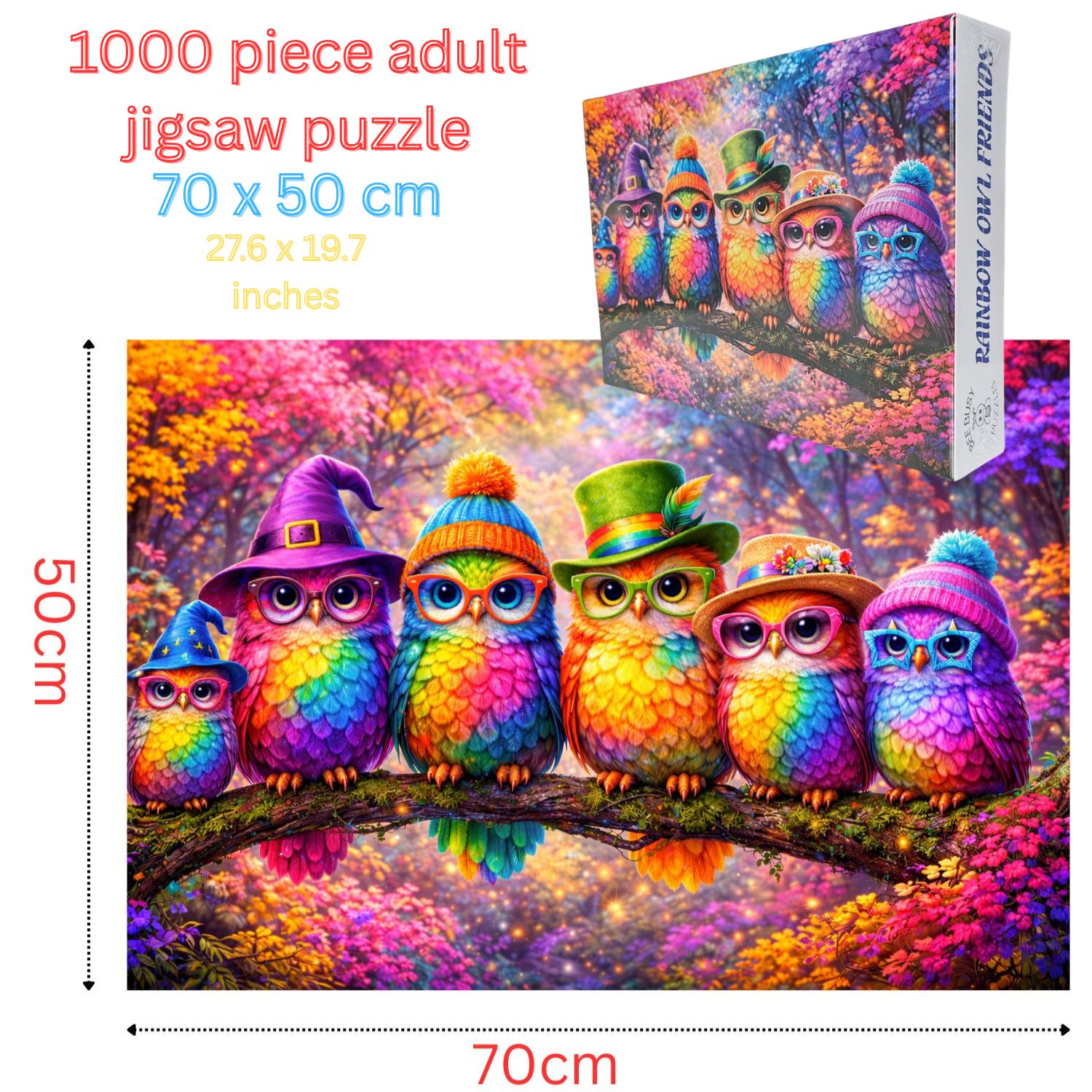 rainbow owl friends