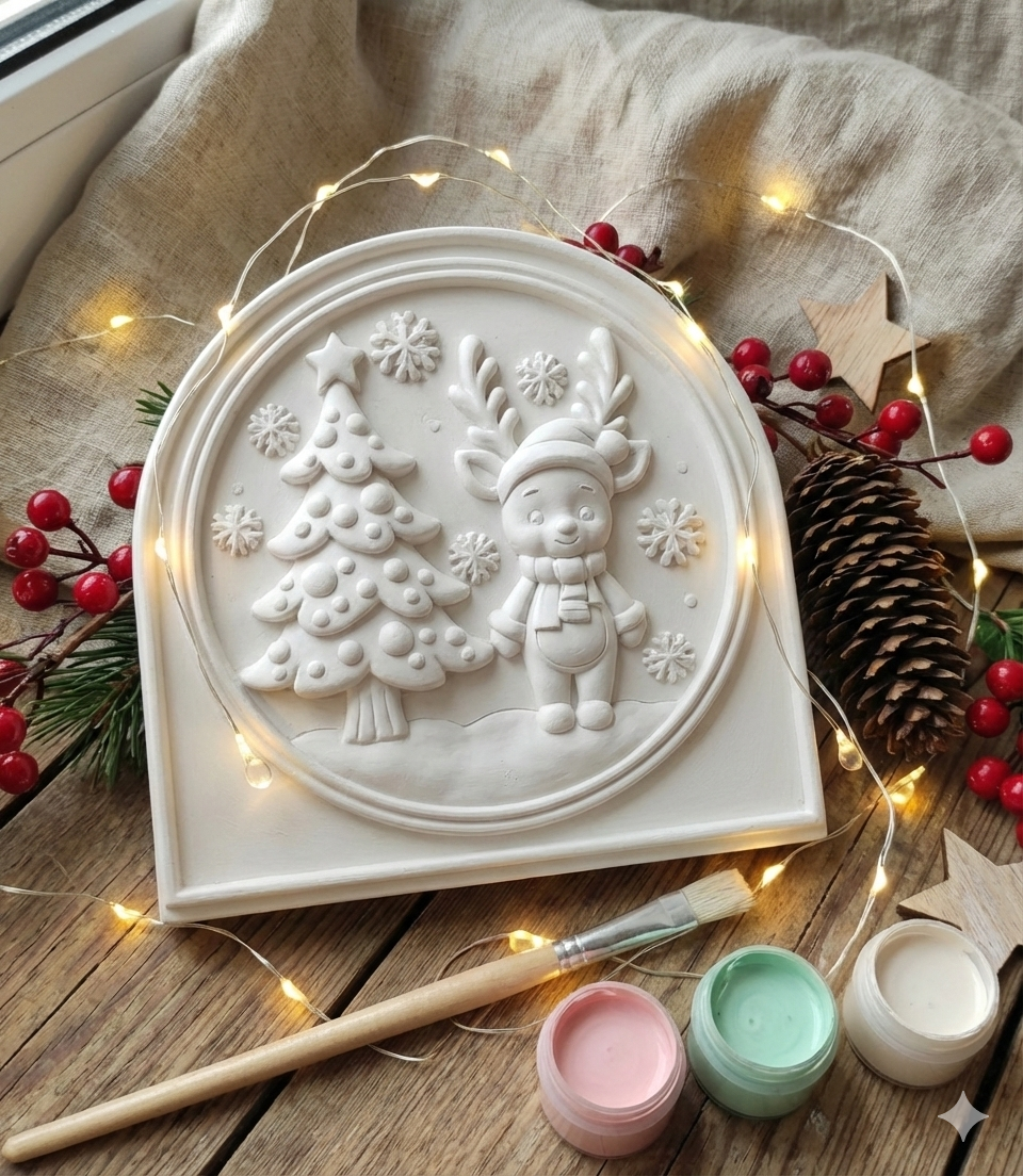 „Bambi Karácsonya” – Prémium Kifesthető Plakett, 15cm