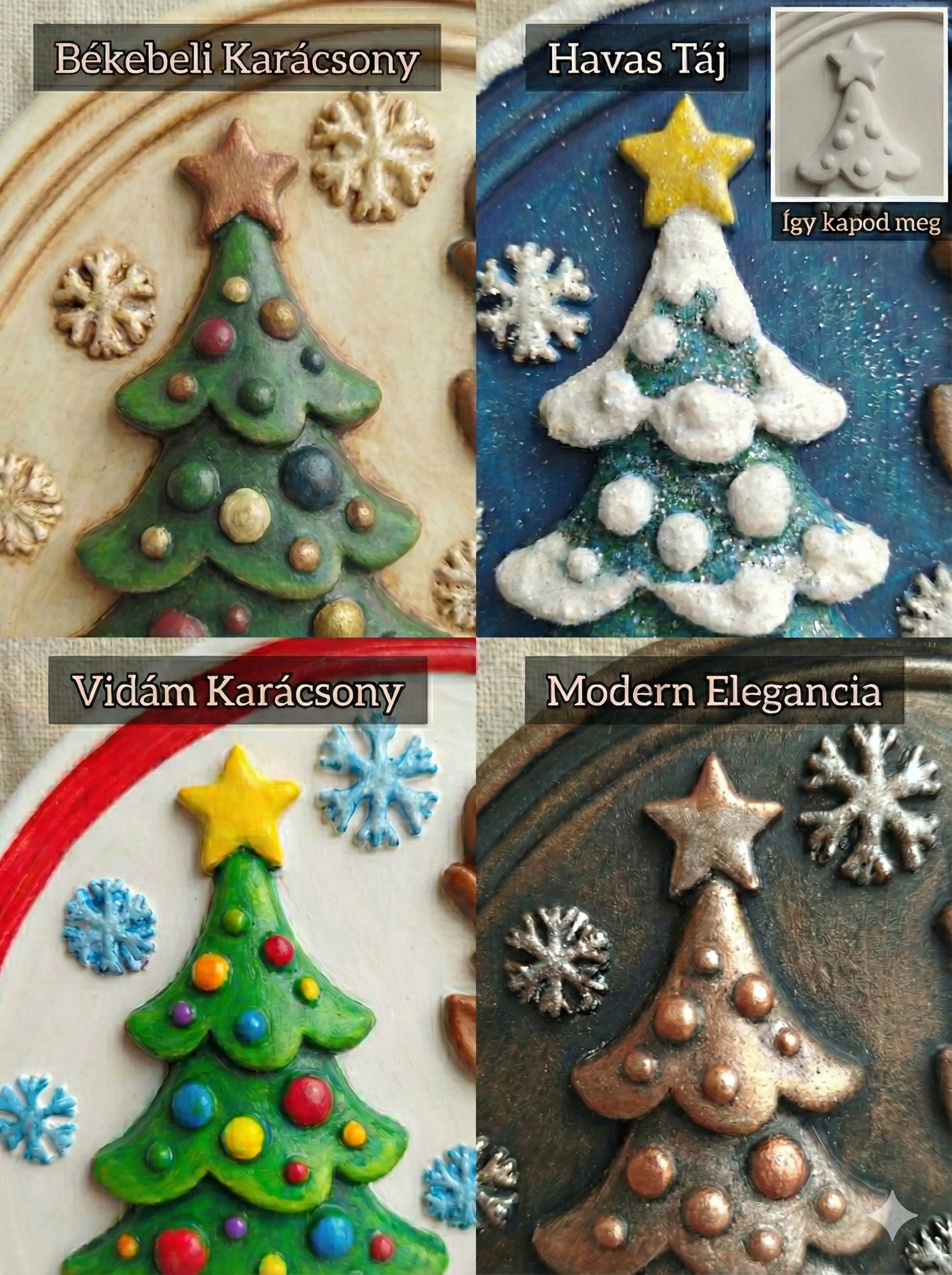 „Bambi Karácsonya” – Prémium Kifesthető Plakett, 15cm