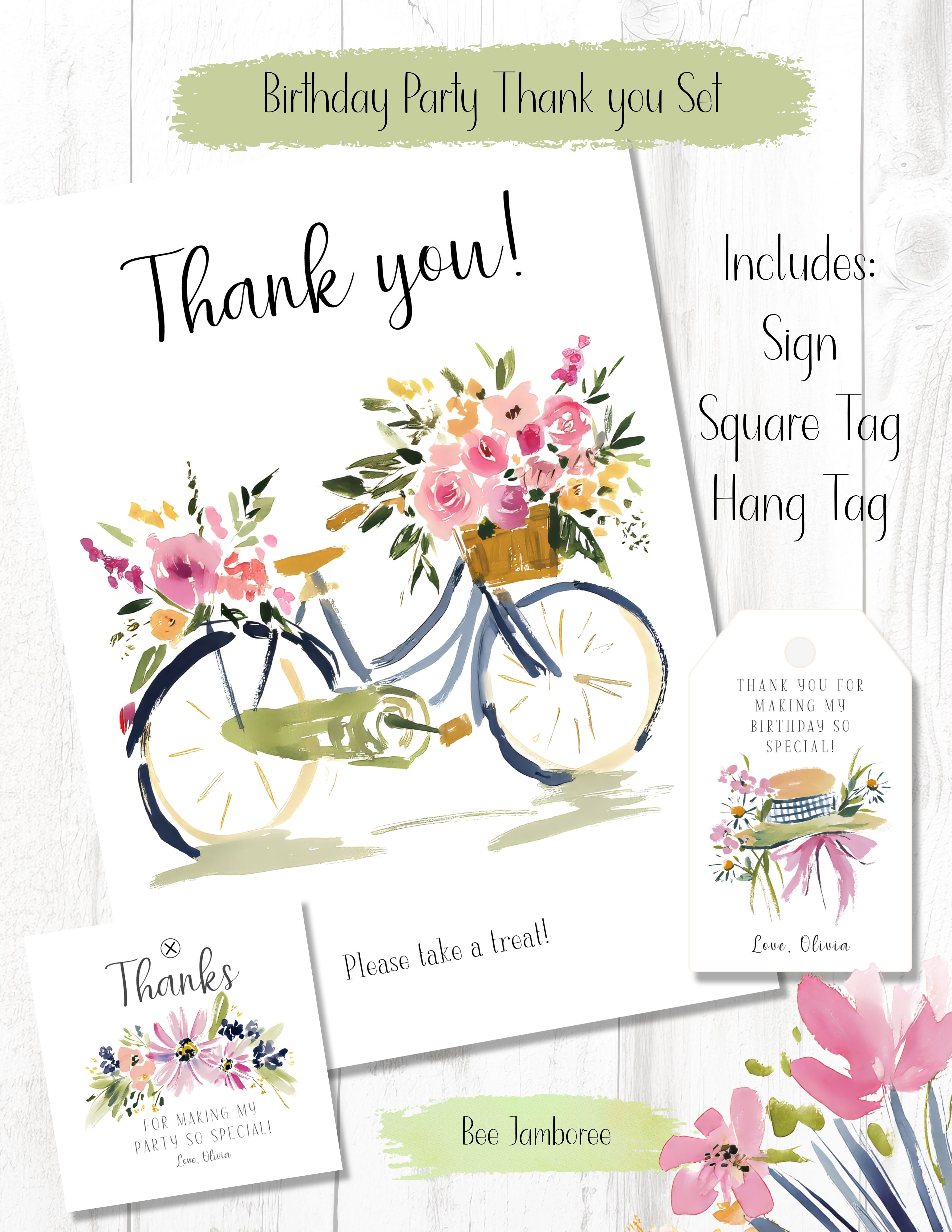 Birthday Party Thank You Set