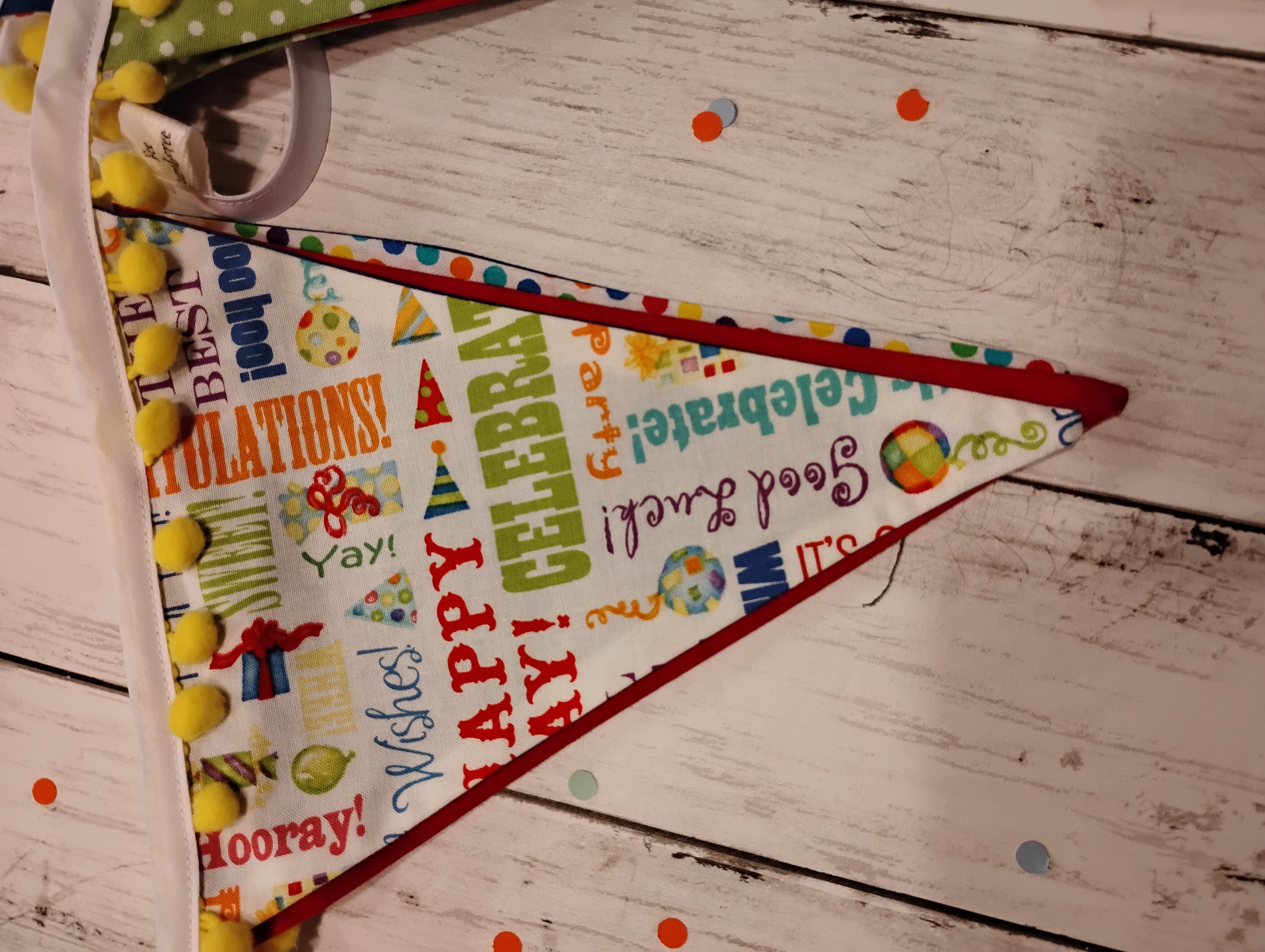 Celebration Fabric Bunting Banner