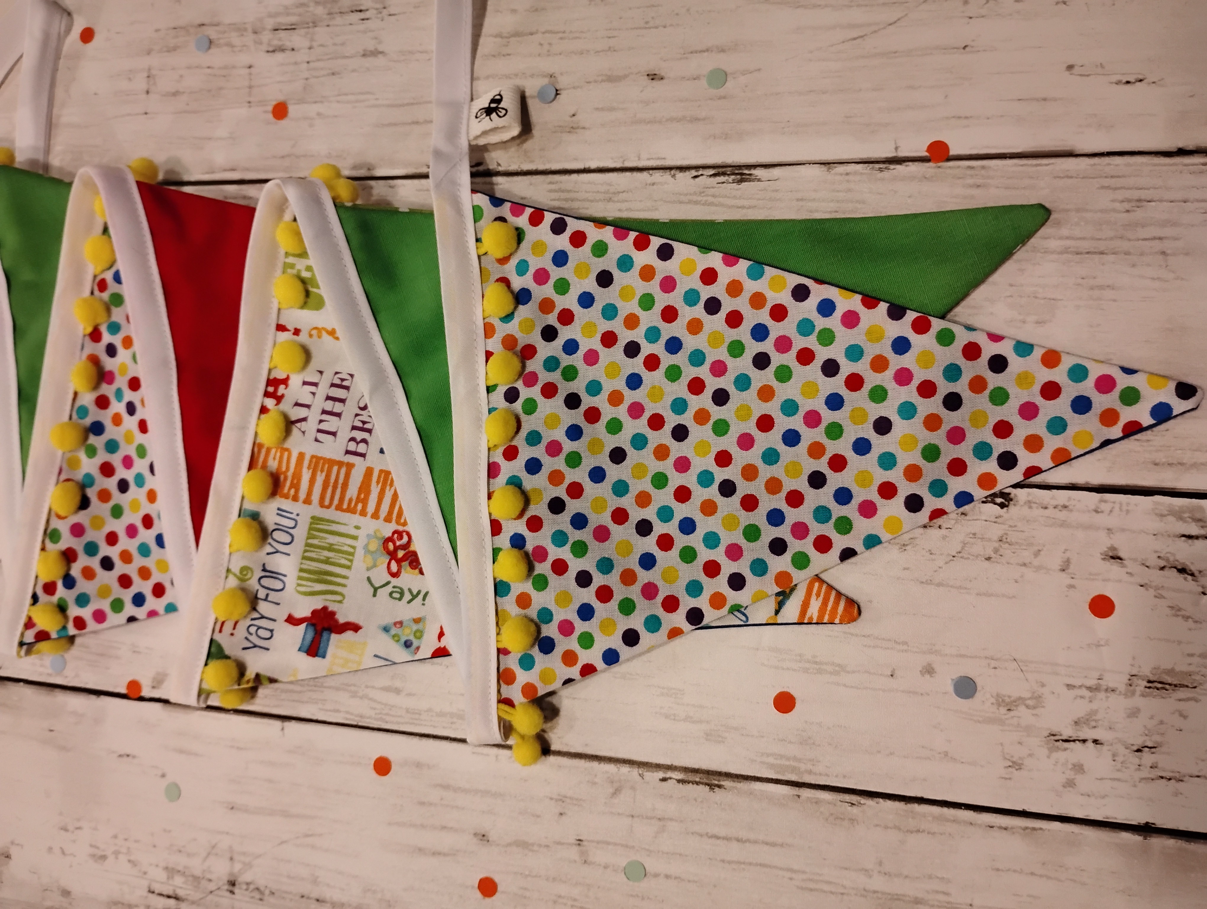 Celebration Fabric Bunting Banner
