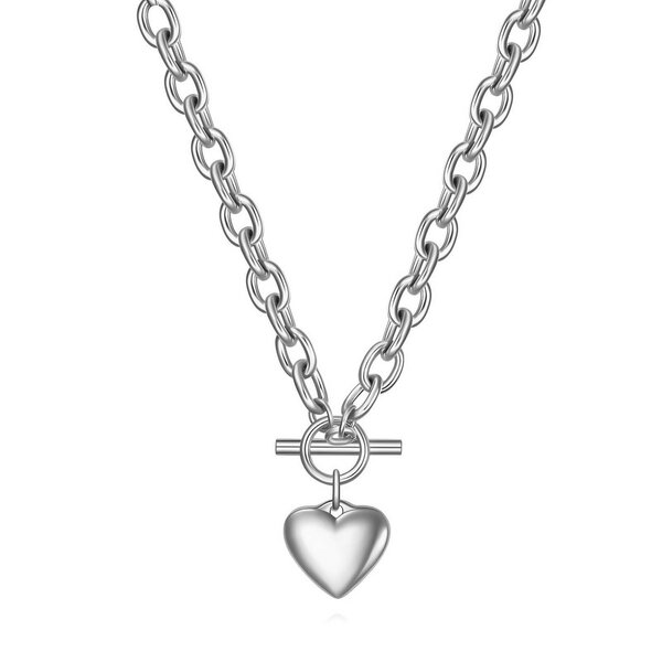 Silver Heart Pendant Necklace