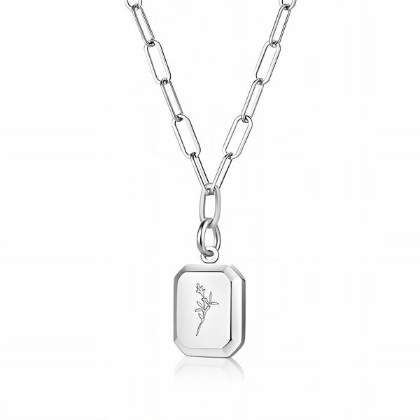 Sterling Silver Floral Pendant Necklace