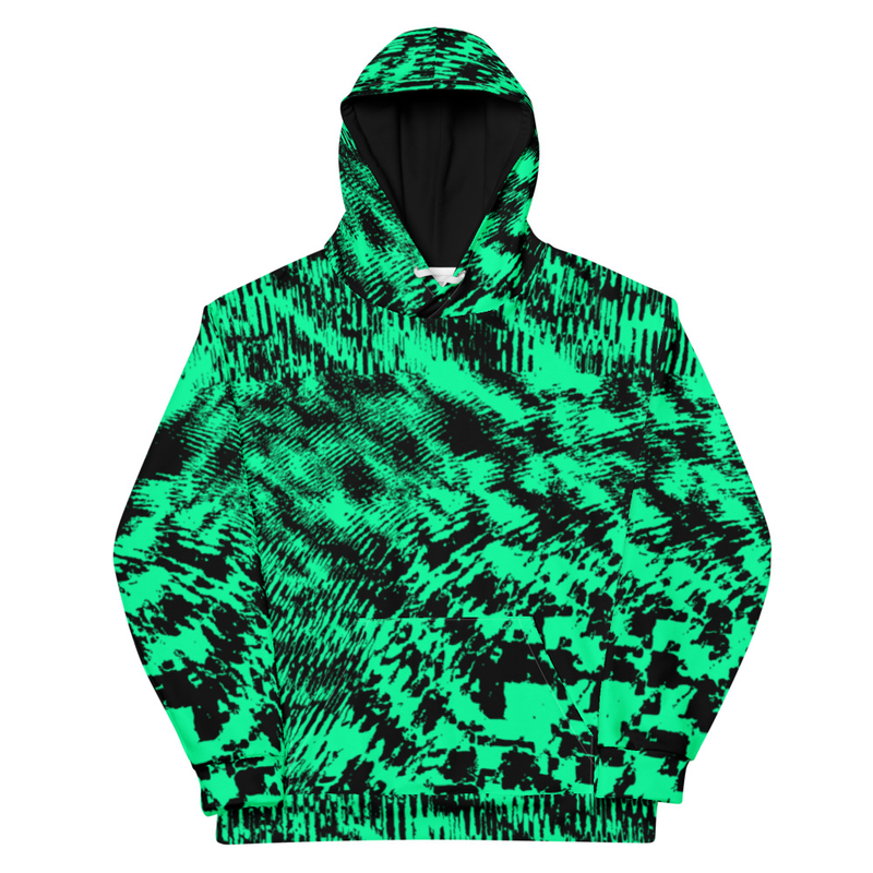 Neon Green Anti-Recognition Pattern Hoodie