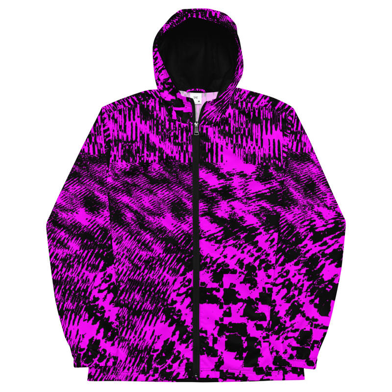 Neon Violet Anti-Recognition Pattern Windbreaker