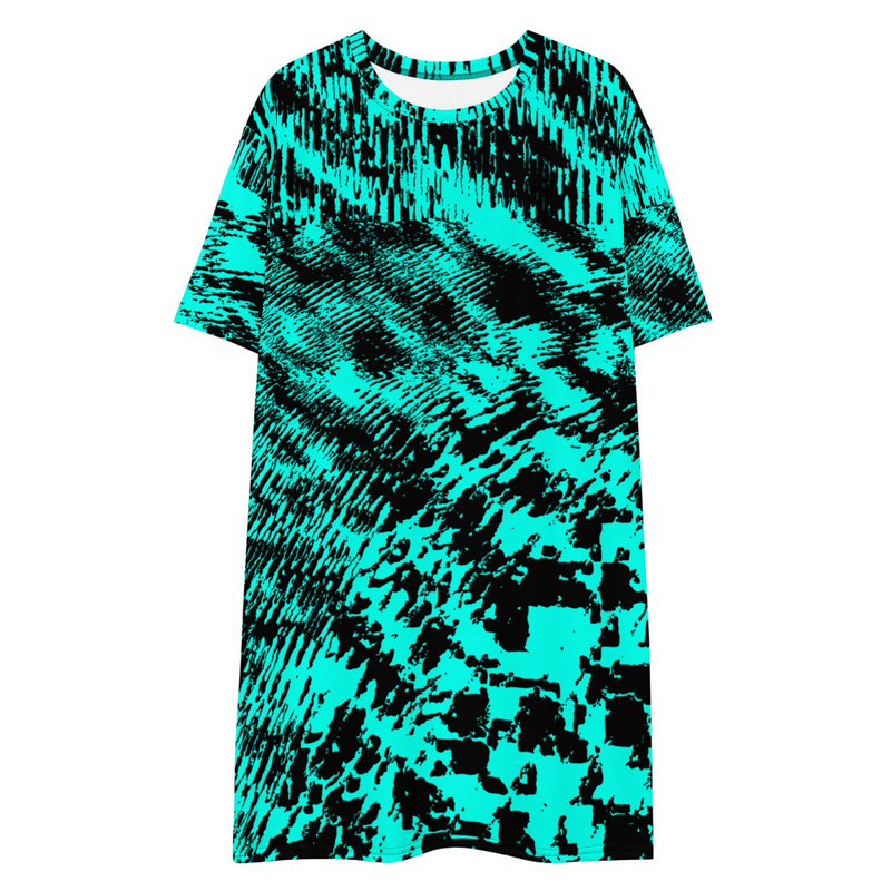 Neon Teal Anti-Recognition Pattern Dress