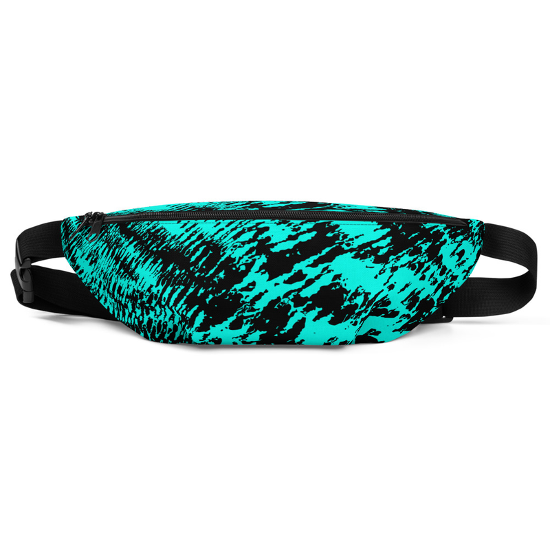 Neon Teal Anti-Recognition Pattern Fanny Pack