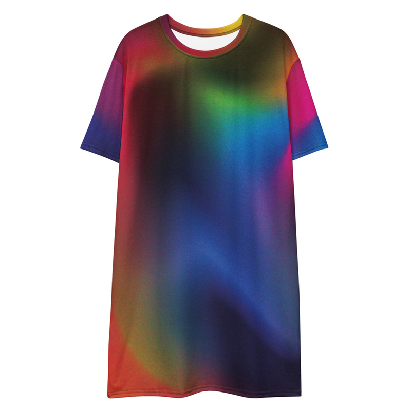 Dark Rainbow Shirt Dress