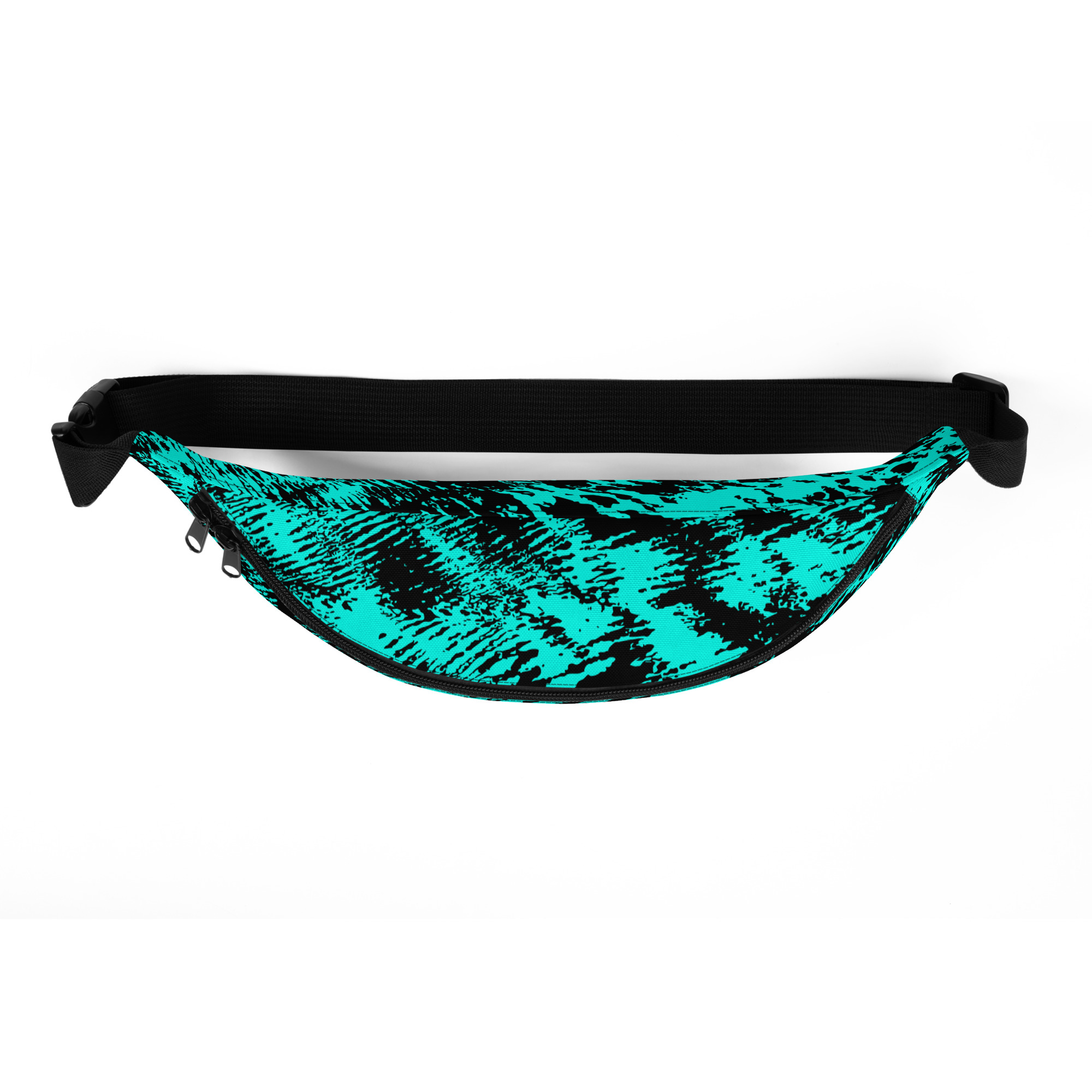 Neon Teal Anti-Recognition Pattern Fanny Pack