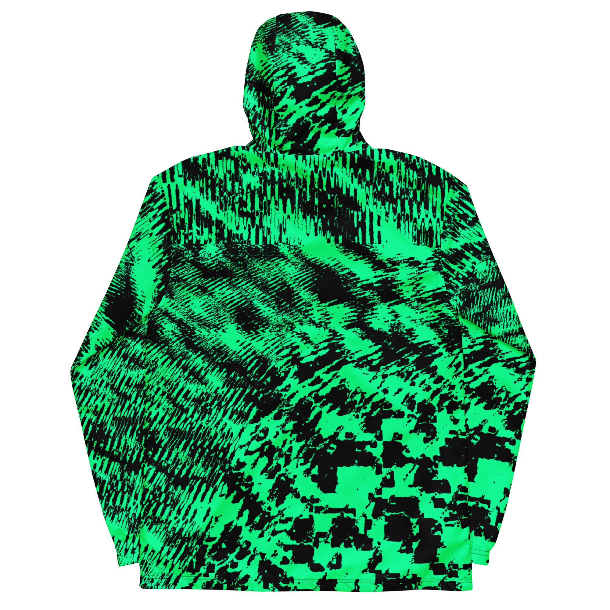Neon Green Anti-Recognition Pattern Windbreaker