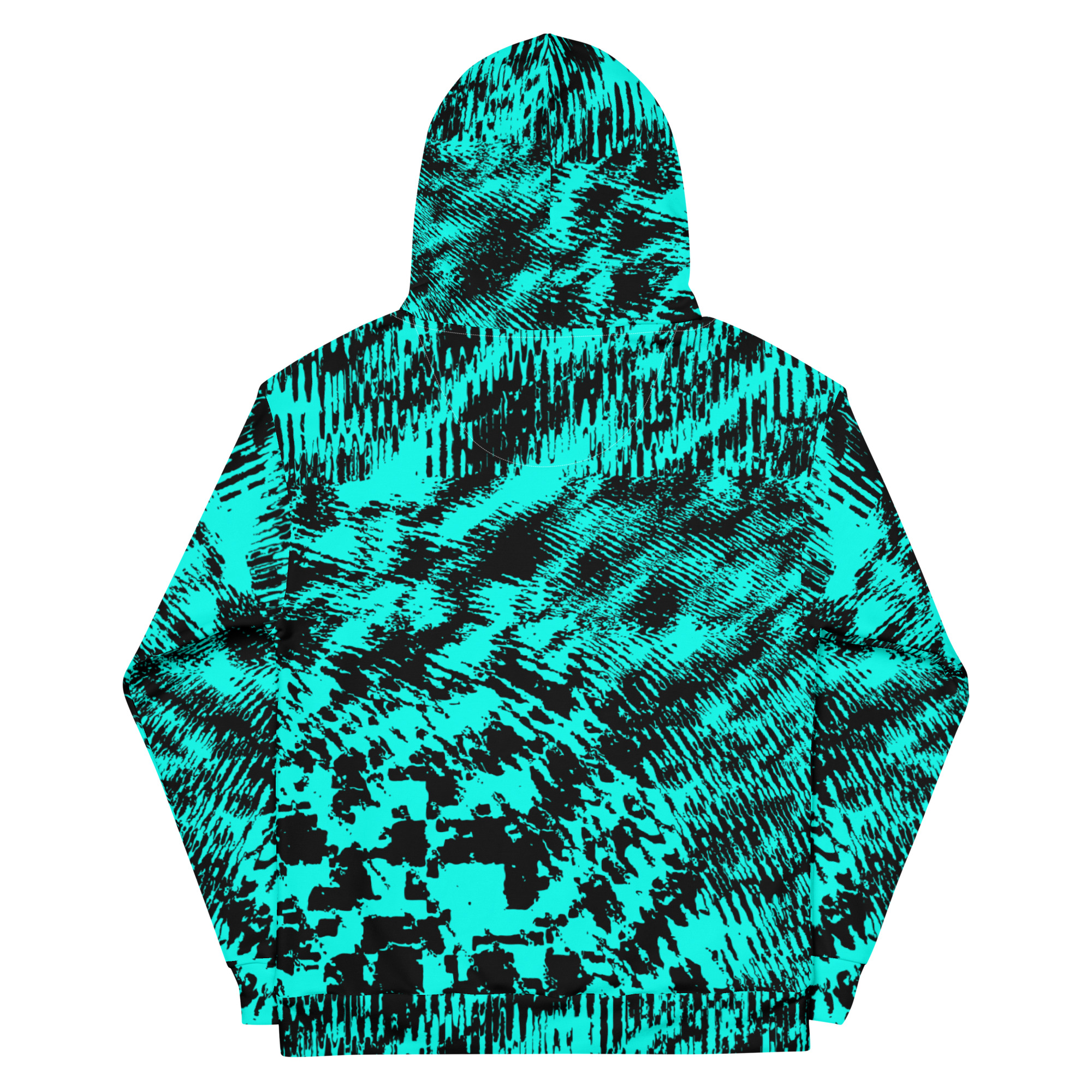 Neon Teal Anti-Recognition Pattern Hoodie