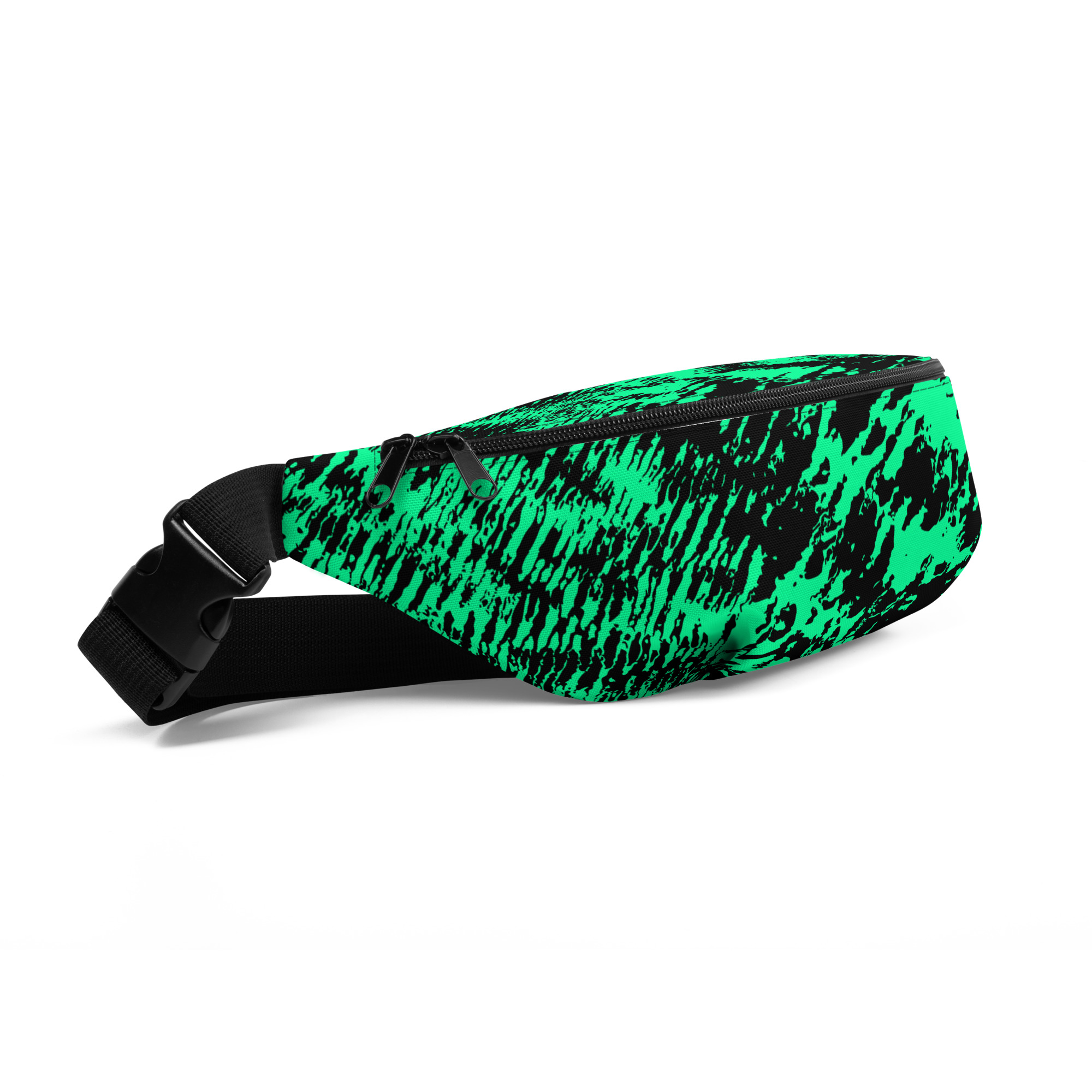 Neon Green Anti-Recognition Pattern Fanny Pack