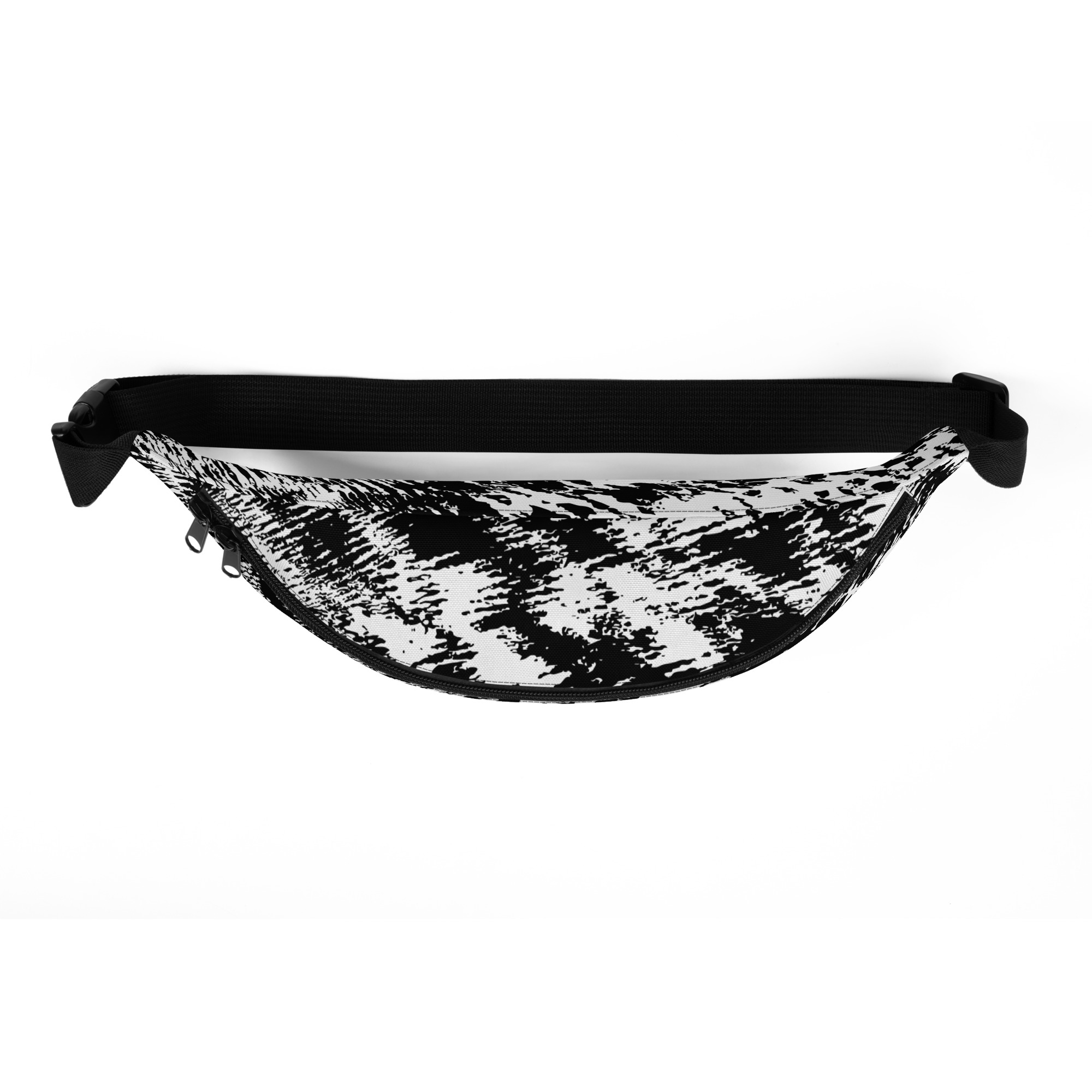 Black & White Anti-Recognition Pattern Fanny Pack