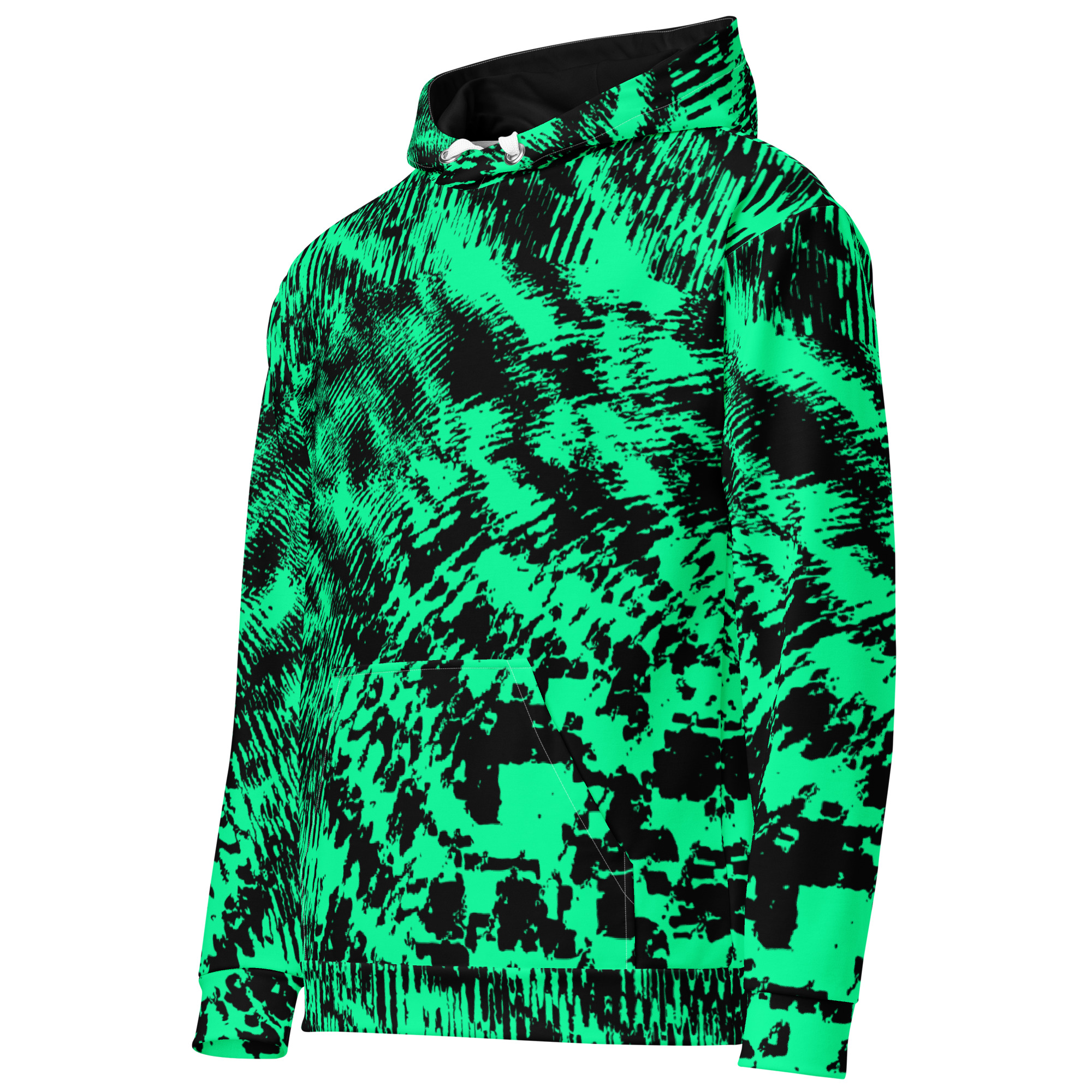 Neon Green Anti-Recognition Pattern Hoodie