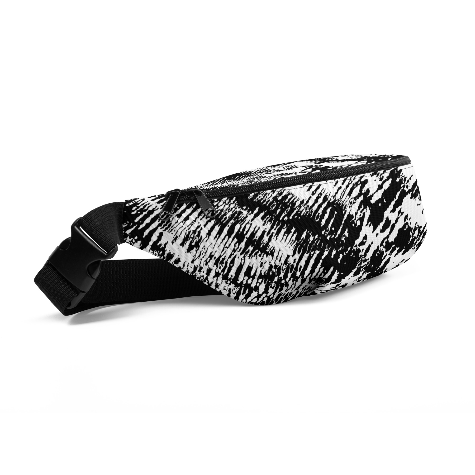 Black & White Anti-Recognition Pattern Fanny Pack