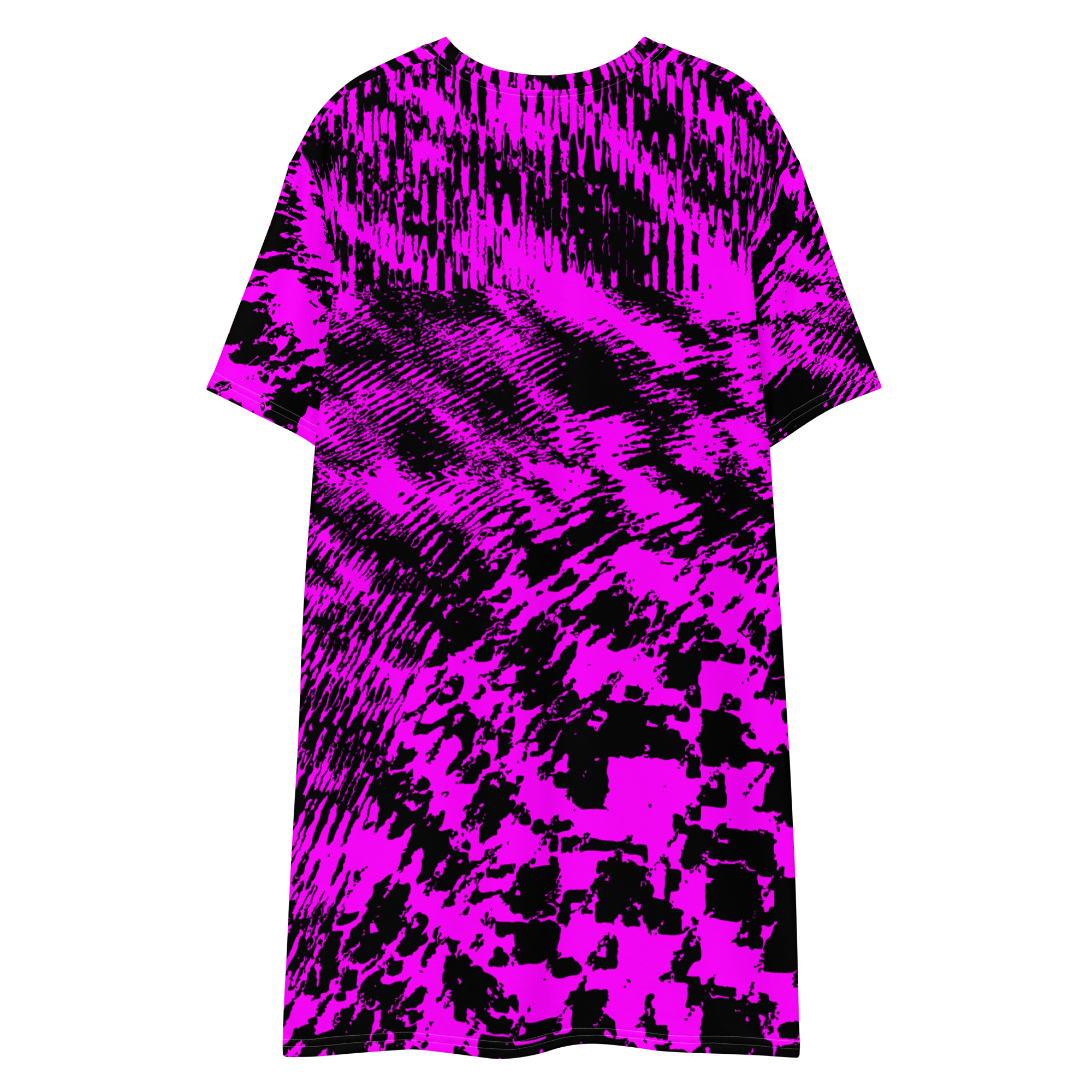 Neon Violet Anti-Recognition Pattern Shirt Dress