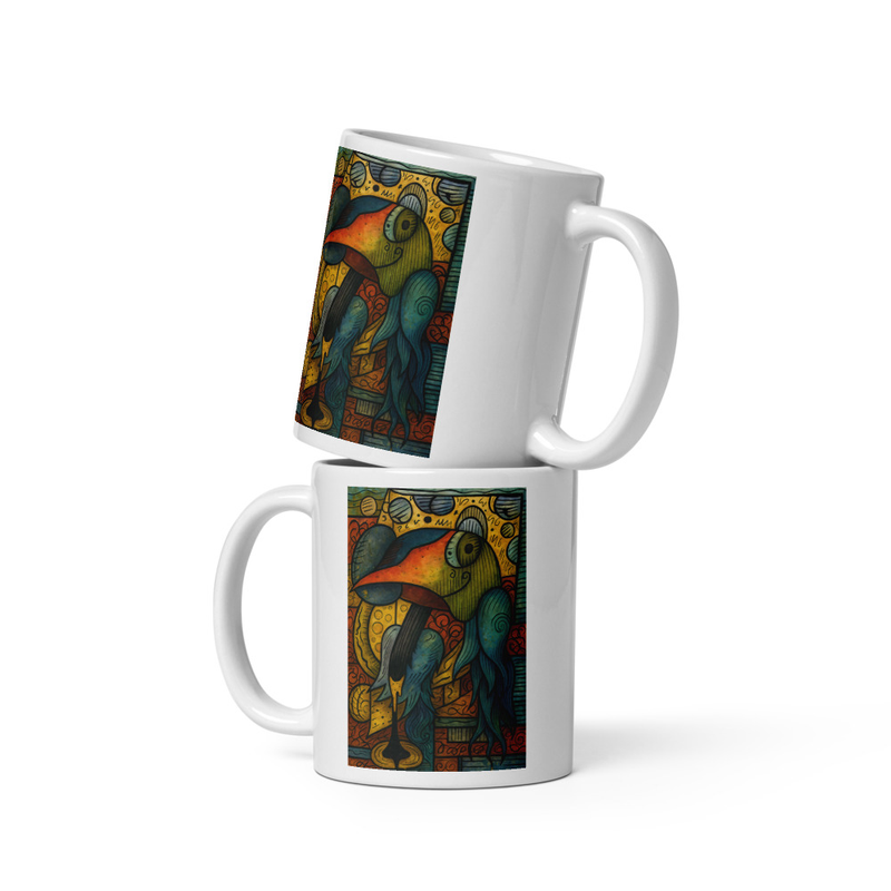 Taza blanca brillante: Criatura de la Creatividad