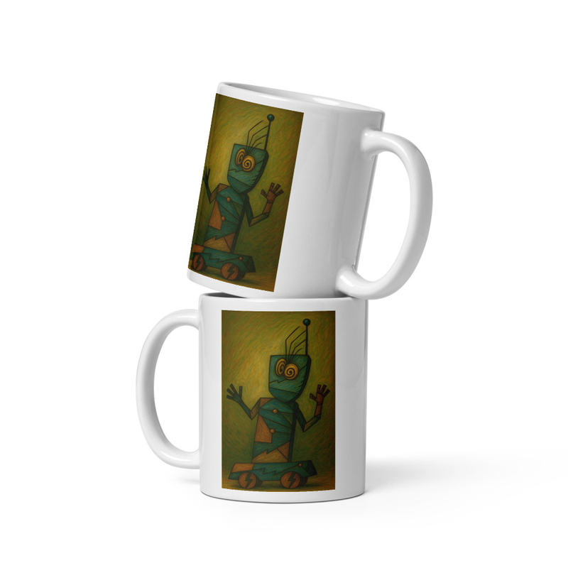 Taza blanca brillante: Criatura de la Razón